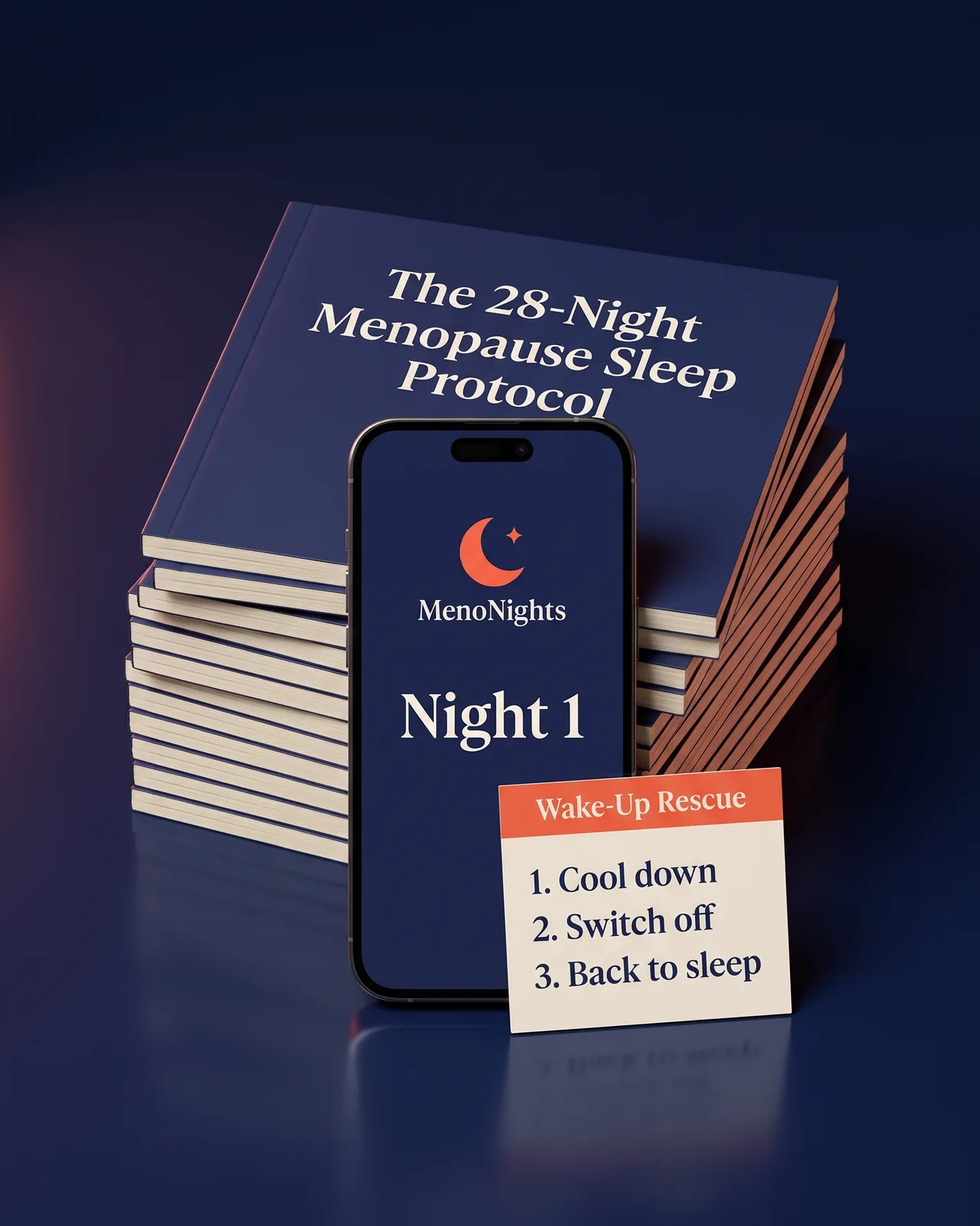 The 28-Night Menopause Sleep Protocol: plan on your phone, printable PDF and Wake-Up Rescue card The 28-Night Menopause Sleep Protocol: plan on your phone, printable PDF and Wake-Up Rescue card